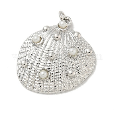 Подвески из латуни с имитацией жемчуга АБС KK-B124-03P-1