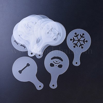 Пластиковое кафе пена спрей шаблон DIY-K011-17-1