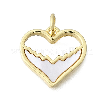 Латунные подвески в форме сердца KK-V010-33G-1