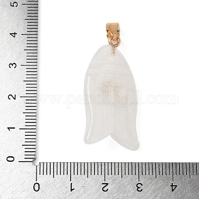 Резные подвески из натурального кварцевого кристалла и синтетической бирюзы G-Z084-01G-01-1