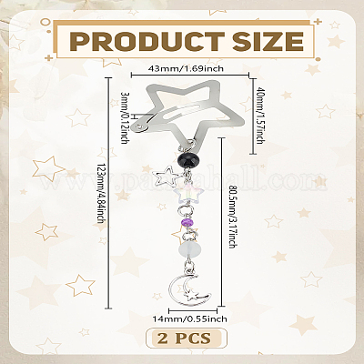 2 шт. заколки для волос из сплава&nbsp;PHAR-LP0001-03-1