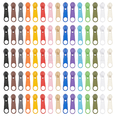 150 шт. двухцветная окрашенная цинковая застежка-молния FIND-WR0011-43-1