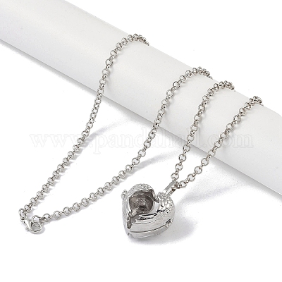 Латунь горный хрусталь кулон ожерелья NJEW-G089-16D-P-1