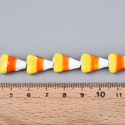 Бусы лэмпворк ручной работы LAMP-N028-10-1