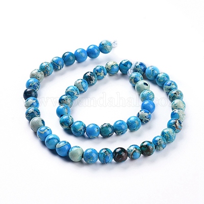 Натуральные имперские нитки из яшмы G-G814-07-8mm-01-1