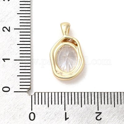 Золотые латунные микро проложить кубического циркония подвески KK-U031-02G-01-1