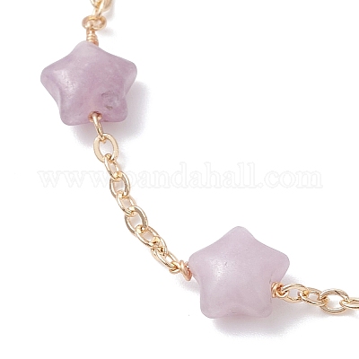 Браслеты из бусин натурального лепидолита BJEW-JB12851-02-1