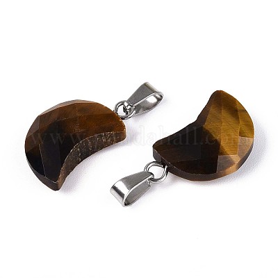 Природных тигровый глаз подвески G-N349-02E-P-1