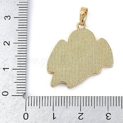 Хэллоуин стойка покрытие латунные эмалированные подвески KK-U032-10A-G-1