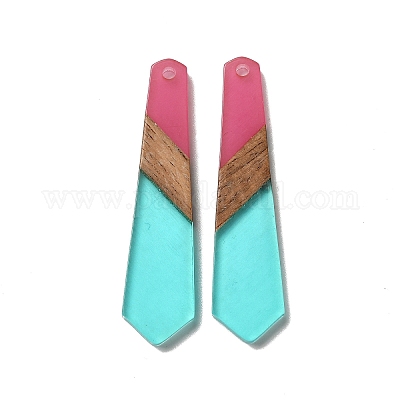 Подвески из непрозрачной смолы и ореха RESI-D060-B-02-1