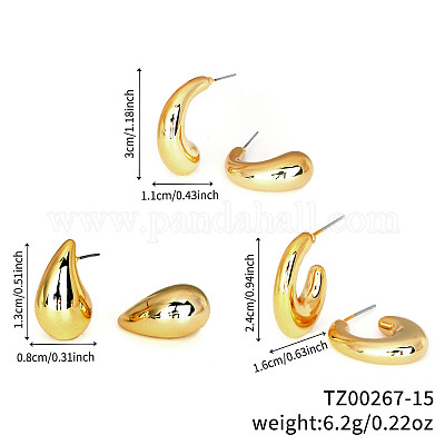 3 пара элегантных модных пластиковых сережек ZG6884-13-1