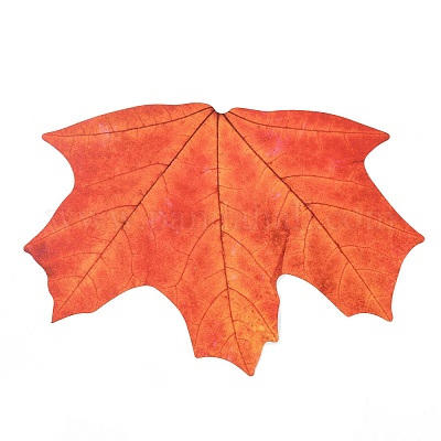 50 шт. бумажные наклейки с изображением кленового листа STIC-P017-C01-1