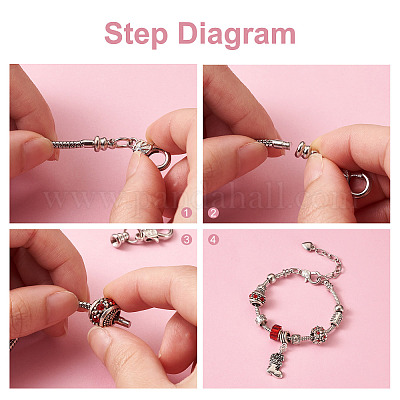 9шт 3 стиля латунные браслеты в европейском стиле изготовление AJEW-YS0001-01-1