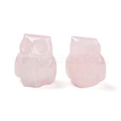 Украшения для демонстрации сов из натурального розового кварца G-N345-04B-1