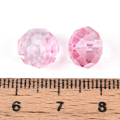 Выпечка расписные прозрачные стеклянные бусины X1-GLAA-N011-10mm-08-1