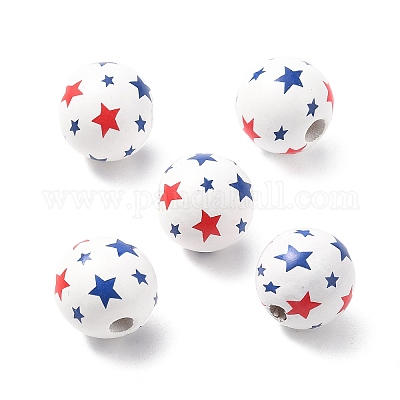 Тематика дня независимости деревянные европейские бусины WOOD-I014-01D-1