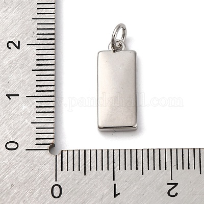 Латунные подвески-паве из натуральной ракушки в форме прямоугольника KK-P308-03P-1