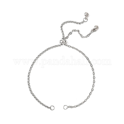 Изготовление браслета-цепочки Rolo из нержавеющей стали 304 AJEW-JB01459-02-1