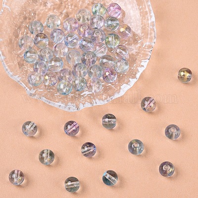 Выпечка окрашенные стеклянные бусины пряди X1-DGLA-YW0002-01A-04-1