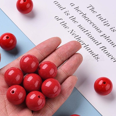 Непрозрачные акриловые бусины&nbsp;X-MACR-S370-C20mm-A14-1