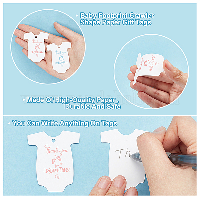 Thank You for Popping by Tags,Baby Shower Gift Tags,100PCS ''Thank You –