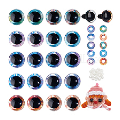 40 шт. полукруглые кукольные глаза из АБС-пластика DIY-PH0023-02A-1