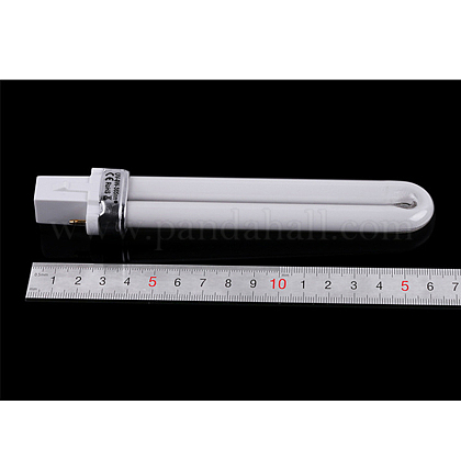 電気9wu字型UVランプライト電球チューブ  紫外線ネイルランプドライヤー用  ホワイト  16.5cm  パッケージ：17x3.5x2.2cm MRMJ-K002-03-1