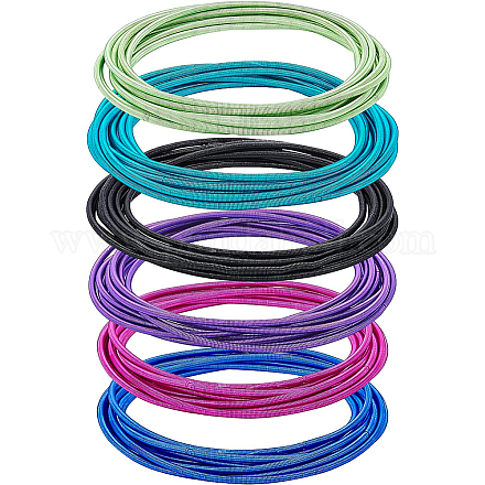 Benecreat 60pcs 6 couleurs ensemble de bracelets de printemps TWIR-BC0001-42-1