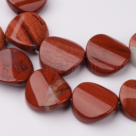 Chapelets de perles en jaspe rouge naturel G-O120-07-1