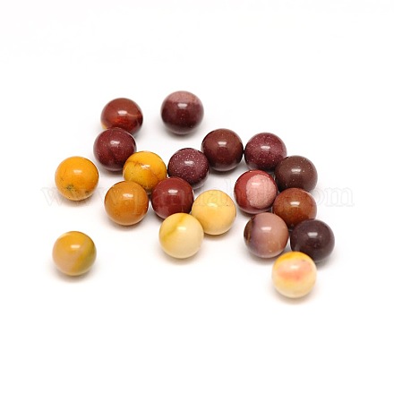 Natural Mookaite Round Ball Beads G-A127-6mm-08-1