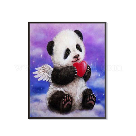 Kit de pintura de diamante diy panda angel con corazón BEAR-PW0001-24-1