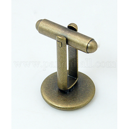Brass Cuff Button KK-E062-AB-NF-1