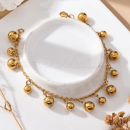 Браслеты с подвесками из нержавеющей стали 304 с ионным покрытием (IP) BJEW-L636-05-G-1