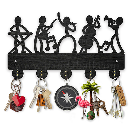 Настенные вешалки из дерева и железа HJEW-WH0055-117-1