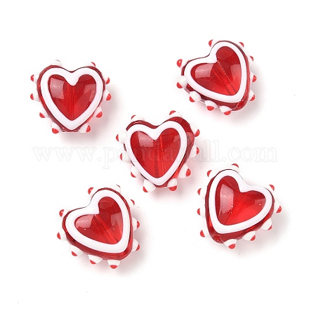 Бусины ручной работы в технике лэмпворк с неровностями LAMP-D003-01A-1