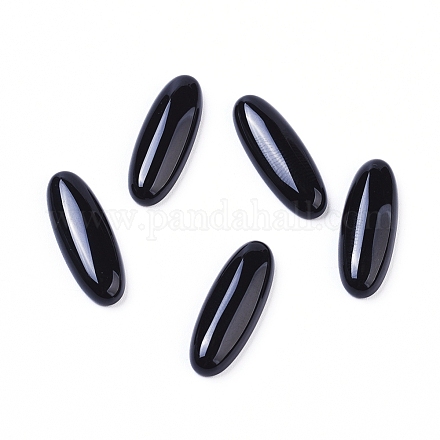 Cabochons de ágata negro naturales G-L510-15A-01-1