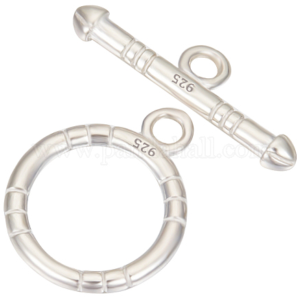 Beebeecraft 2 Sets 925 Sterling Silver Toggle Clasps STER-BBC0005-45S-1
