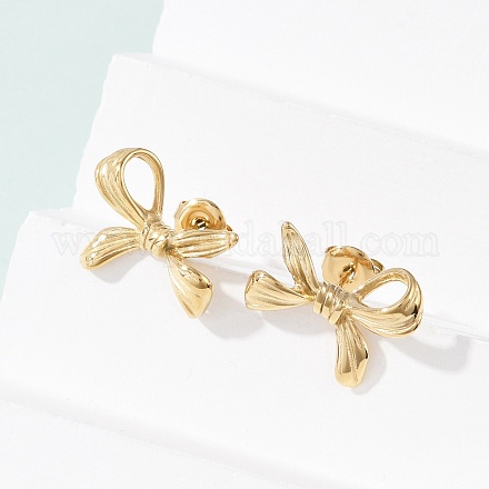 Серьги-гвоздики из нержавеющей стали 304 EJEW-G423-32C-G-1