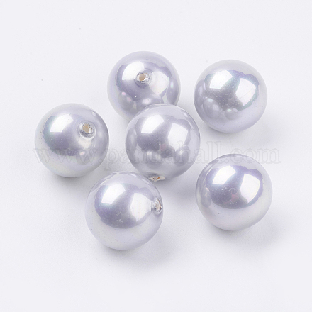 Perla de concha perlas medio perforadas BSHE-G015-14mm-04D-1
