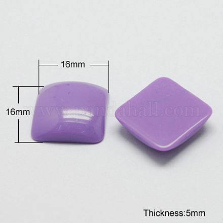 Solid Colour Acrylic Cabochons SACR-S151-16x16mm-06-1