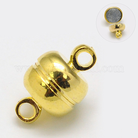 Eco-Friendly Brass Column Magnetic Clasps KK-M162-01G-NR-1