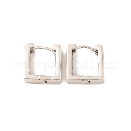 Латунь обруч серьги для женщин EJEW-U015-03P-1