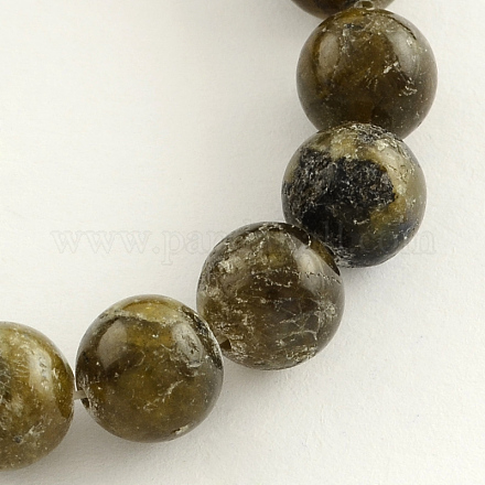 Round Natural Labradorite Gemstone Beads Strands G-R268-10mm-1