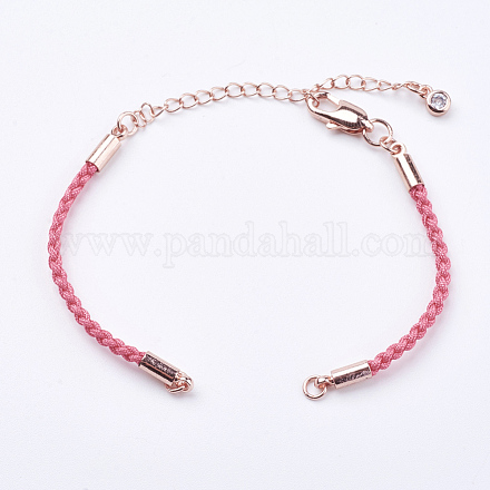 Braided Cotton Cord Bracelet Making MAK-I006-20RG-1