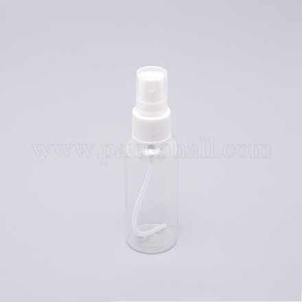 ラウンドショルダープラスチックスプレーボトル  細かいミストスプレーとダストキャップ付き  詰め替え式ボトル  透明  11.45x3.2センチ。容量：50ミリリットル MRMJ-TAC0003-04B-1