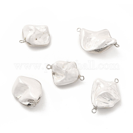 Breloques connecteur de perles de coquillage baroque PEAR-P004-64P-1