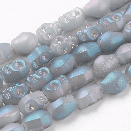 Chapelets de perles en verre électroplaqué GLAA-K035-B-HR02-1