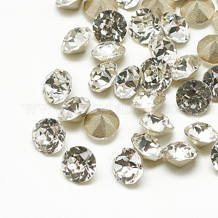 Cabujones de cristal con rhinestone RGLA-T110-6mm-001-1