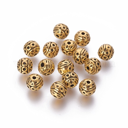 Perles en alliage de zinc de style tibétain PALLOY-L230-01AG-NR-1