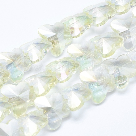 Electroplate Glass Beads Strands EGLA-F133-FR04-1
